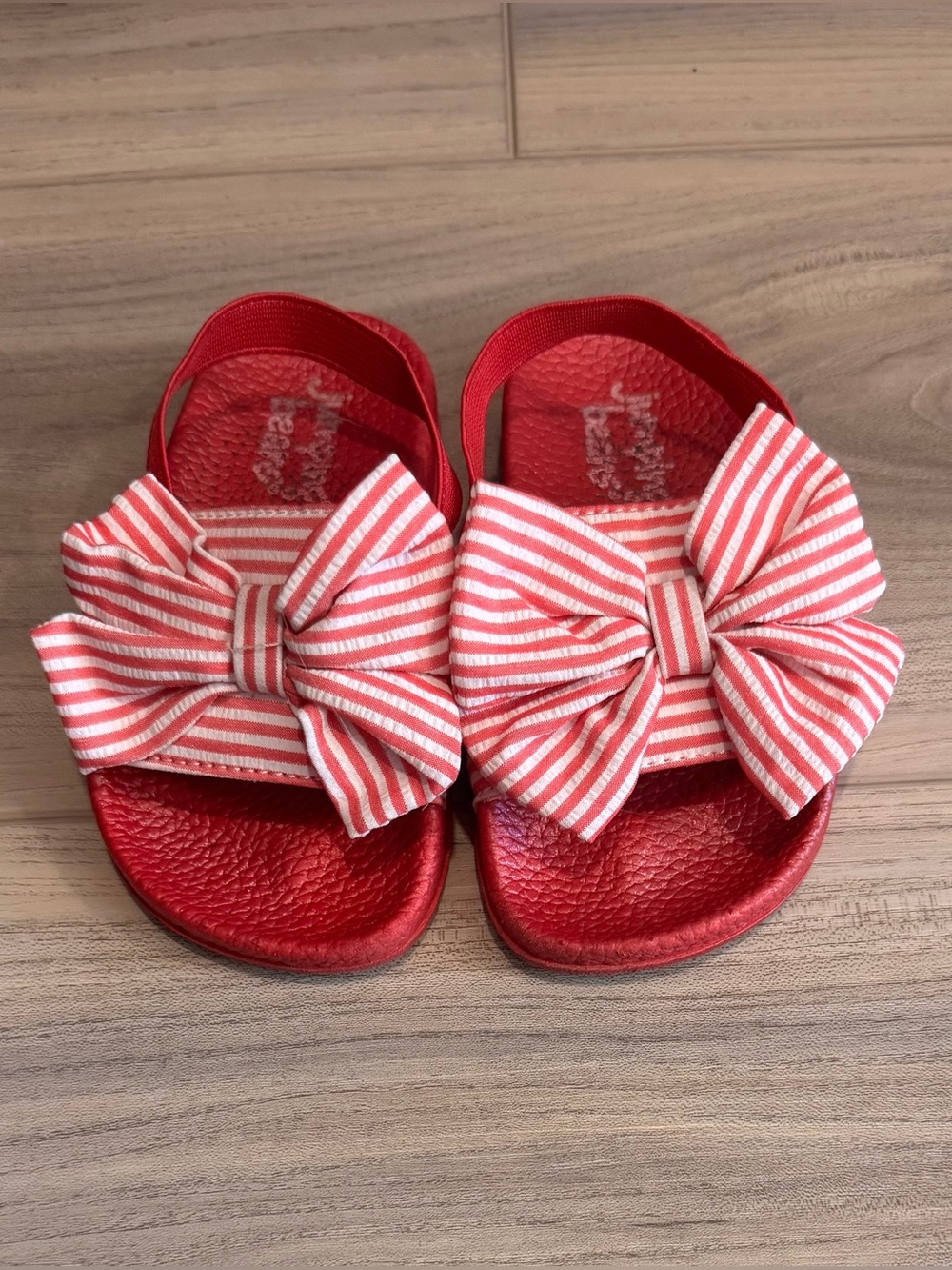 Kids Pink Bow Slide Sandals